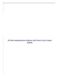 ATI RN Comprehensive Predictor 2019 Form E Q & A Latest Update