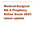 Medical-Surgical  RN A Prophecy  Relias Exam 2023  latest update