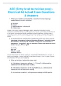 ASE (Entry level technician prep) - Electrical A6 Actual Exam Questions & Answers