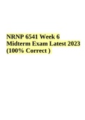 NRNP 6541 Week 6 Midterm Exam Latest 2023 (100% Correct) 