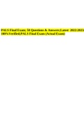 PALS Final Exam; 50 Questions & Answers;Latest 2022:2023/ 100%Verified;PALS Final Exam (Actual Exam).