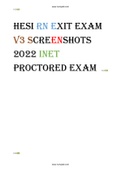 HESI RN EXIT EXAM V3 SCREENSHOTS 2022 INET PROCTORED EXAM