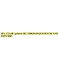 NSG6020 - 3P’s EXAM Updated 2023 QUESTIONS AND ANSWERS, NSG 6020 APEA Gastro Abdomen EXAM 2022 WITH 100% CORRECT ANSWERS, NSG 6020 FINAL EXAM REVIEW 2022 WITH 100% VERIFIED QUESTIONS AND ANSWERS GRADE A+ & NSG 6020 Week 9 Quiz Latest UPDATE 2022.