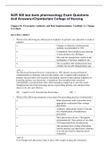 NUR 508 test bank pharmacology Exam Questions And Answers>Chamberlain College of Nursing