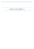 AVIA 245 QUIZ 1| GRADED A