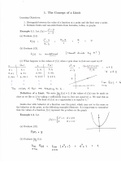 Section 1 - The Concept of a Limit.- Calc 143