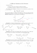 Section 3 notes - Difference Quotients and the Derivative