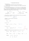 Section 7 notes - Exponential Functions and their Derivatives