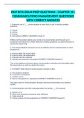 PMP RITA EXAM PREP QUESTIONS - CHAPTER 10 - COMMUNICATIONS MANAGEMENT QUESTIONS WITH CORRECT ANSWERS