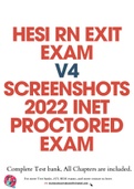 HESI RN EXIT EXAM V4 SCREENSHOTS 2022 INET  PROCTORED EXAM