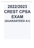 (2022-2023) CREST CPSA EXAM (GUARANTEED A+)