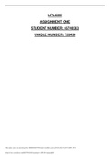 LPL4802 ASSIGNMENT ONE  STUDENT NUMBER: 66740363 UNIQUE NUMBER: 758498