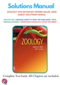 Zoology 10th Edition By Stephen Miller, John Harley Solutions Manual