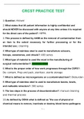 CRCST PRACTICE EXAM 2022;Actual questions for the test