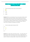 HESI Chemistry exam-with 100% verified solutions-2023-2024