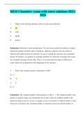 HESI Chemistry exam-with latest solutions-2023-2024