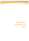 Samenvatting kennistoets OWE 9/10 SiV