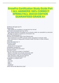 SnowPro Certification Study Guide Part 1 ALL ANSWERS 100% CORRECT SPRING FALL 2023/24 EDITION GUARANTEED GRADE A+