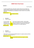 NRNP 6541 Final Exam (Version-2,Latest-2022/2023, 100 Q & A) / NRNP6541 Final Exam / NRNP 6541 Week 11 Final Exam / NRNP6541 Week 11 Final Exam: Walden University | 100% Verified Q & A |