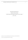 Mental Health Treatment Plan Part 2 Chamberlain College of Nursing NR 603: Advanced Clinical Diagnosis and Practice Across the Lifespan