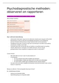 Samenvatting observeren en rapporteren (H6-H9)