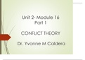 TTU HDFS 3301 Unit 2 Module 16 Conflict Theory Lecture Slides