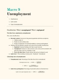 Macro Ch. 9: Unemployment