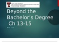 TTU INTS 2310 Chapters 13-15 Beyond the Bachelors Degree Lecture Slides