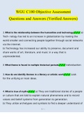 WGU C100 Objective Assessment 2023 Questions and Answers (Verified Answers)