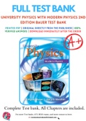 Test Bank for University Physics with Modern Physics 2nd Edition by Bauer, Wolfgang, Westfall, Gary