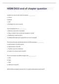 HISM D033 end of chapter question  and answers 2023 