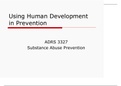 TTU ADRS 3327 Using Human Development in Prevention Lecture Slides