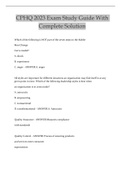 CPHQ 2023 Exam Study Guide With Complete Solution