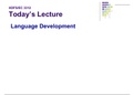 TTU HDFS 3312 Part 1 Language Development Lecture Slides