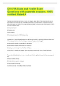 CH 6 VA State and Health Exam Questions with accurate answers. 100% verified. Rated A