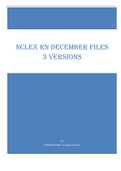 NCLEX RN DECEMBER FILES 3 VERSIONS