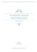 ATI RN MENTAL HEALTH PROCTURED EXAM 2022