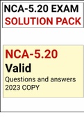 NCA-5.20 Exam valid Questions and answers 2023