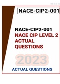 NACE-CIP2-001 (COATING INSPECTOR PROGRAM) level 2 Questions and answers latest