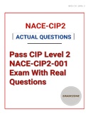 NACE-CIP Level 2 Actual questions and answers.