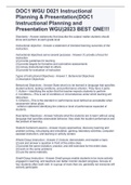 DOC1 WGU D021 Instructional Planning & Presentation(DOC1 Instructional Planning and Presentation WGU)2023 BEST ONE!!!