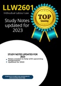 LLW2601 Great notes for upcoming assignments for 2023 - created to make the module easier! 