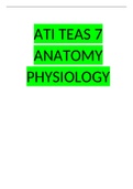 ATI TEAS 7 ANATOMY PHYSIOLOGY QUESTION & ANSWER