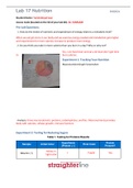 BIO202L Lab 17 Nutrition[GRADED A+]