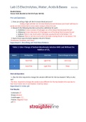 BIO202L Lab 15 Electrolytes, Water, Acids & Bases[ALREADY PASSED]