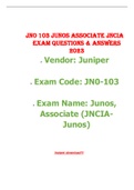 JNO 103 JUNOS ASSOCIATE JNCIA EXAM QUESTIONS & ANSWERS 2023