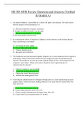 NR 305 HESI Review Questions and Answers (Verified & Graded A)