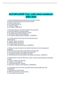  ACCUPLACER Test -with latest solutions-2023-2024