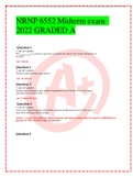 NRNP 6552 Midterm exam  2022 GRADED A