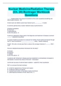 Nuclear Medicine/Radiation Therapy  (Ch. 20) Bontrager Workbook  Questions